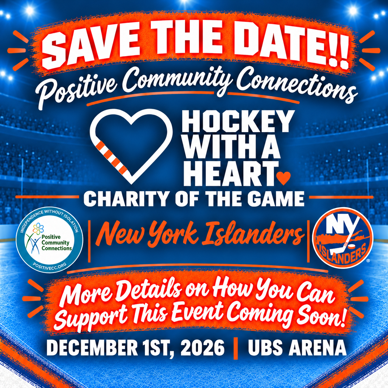 Hockey with Heart save the date 2026
